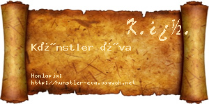 Künstler Éva névjegykártya